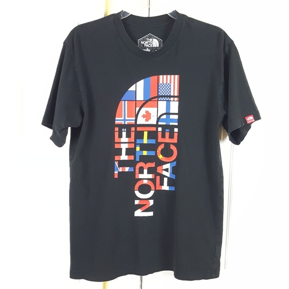 north face flag t shirt